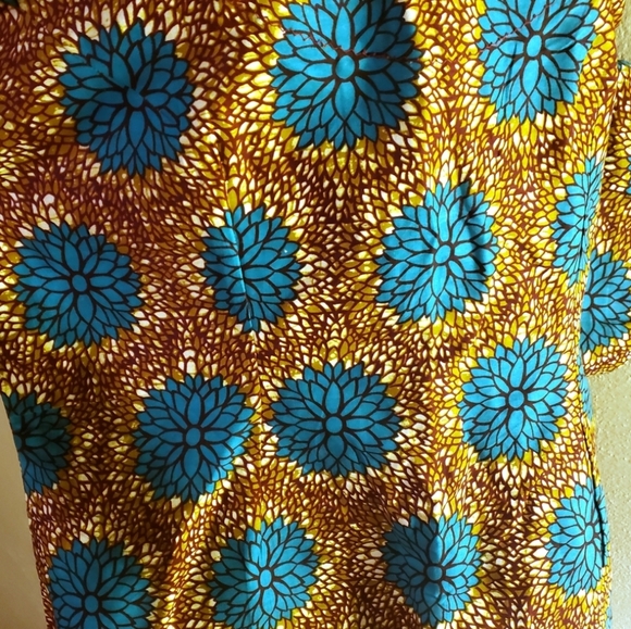 African (Ghana) fabric slvlss Tunic & Headband set - Picture 4 of 4